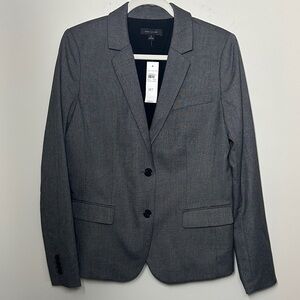 NWT Ann Taylor Tall modern charcoal blazer double button size 10T